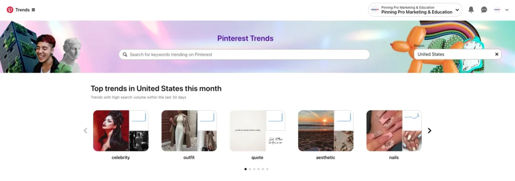 Pinterest trends for finding booming topics in audience research and targeting