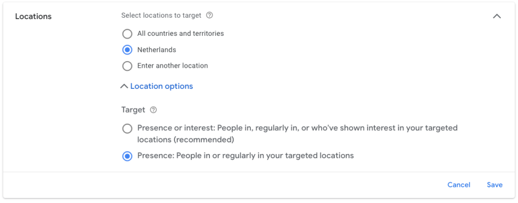 auto location targeting in google ads 